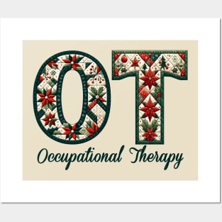 Occupational Therapy OT Country Christmas Quilt Pattern OT Posters and Art